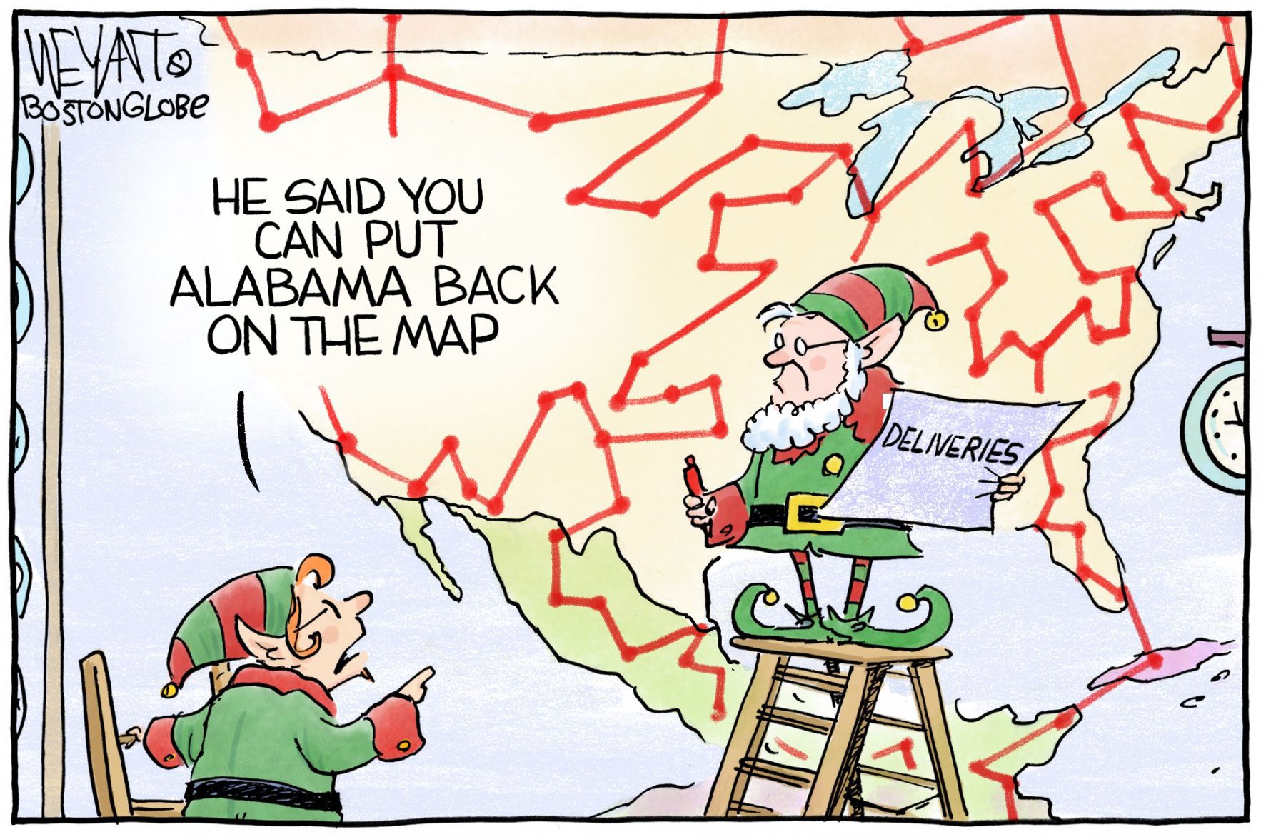 Alabama Bound by Christopher Weyant, The Boston Globe